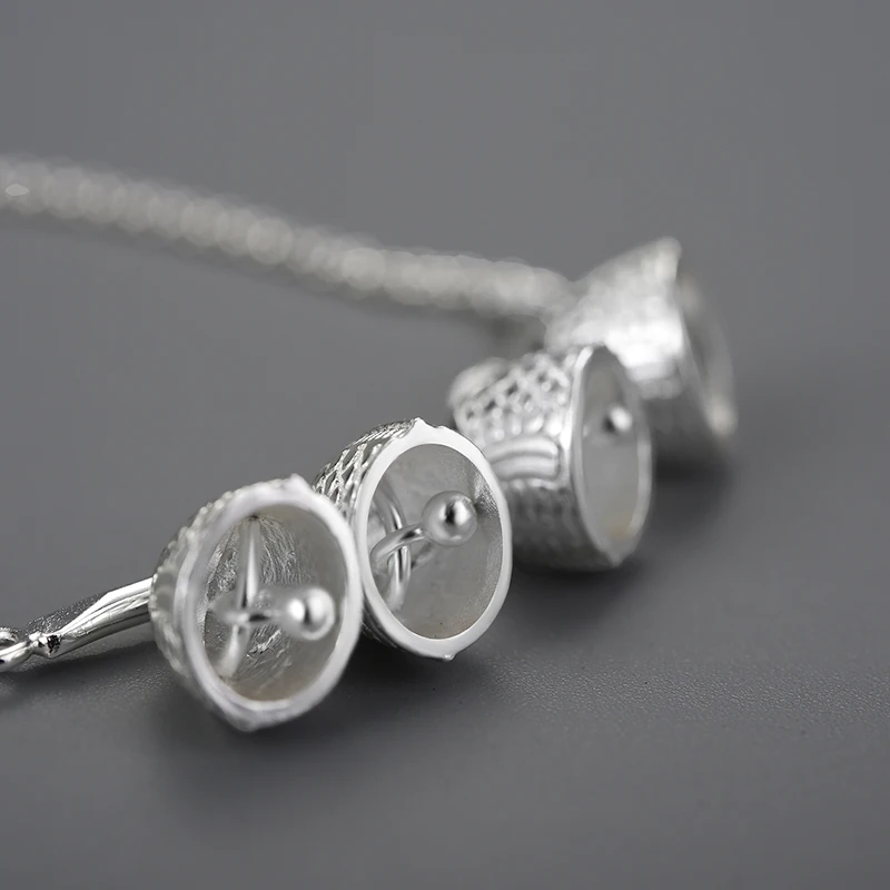 Ethnic Charm Bracelet - 925 Silver Fish Bell Design