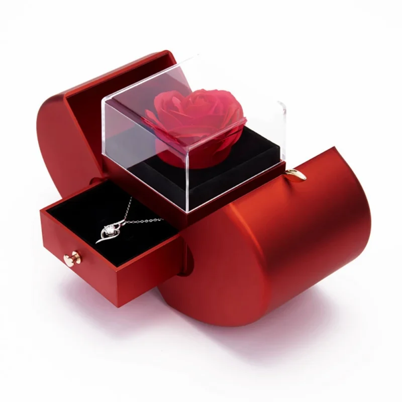 Eternal Rose Jewelry Box Set with Necklace - Image 2